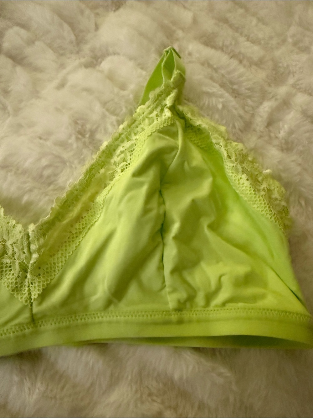 Set of Aerie Lace-Trim Bralette’s in Pink & Lime - Picture 11 of 11